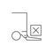 Box loading line outline icon