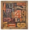 Box of numbers - wood type abstract