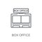 box office linear icon. Modern outline box office logo concept o