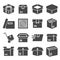 Box, package, parcel, delivery, logistics icon set