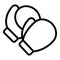 Box pairs gloves icon outline vector. Keeper fight