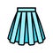 box pleat skirt color icon vector illustration