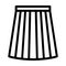 box pleat skirt line icon vector illustration