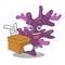 With box purple coral reef isolated with character