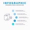 Box, Surprise, Packing, Bundle Line icon with 5 steps presentation infographics Background