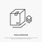 Box, Surprise, Packing, Bundle Line Icon Vector