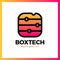 Box Tech Icon. Square media signal logotype. Colorful logotype