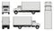 Box truck vector mockup