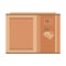 box wooden packing postal service isolated style