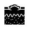 boxcar acne scar glyph icon vector illustration