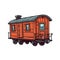 Boxcar In Cartoon Style Stiker On White Background On Isolated Transparent Background, Png, Logo. Generative AI
