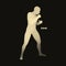 Boxer. 3D Model of Man. Human Body. Sport Symbol.