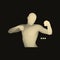 Boxer. 3D Model of Man. Human Body. Sport Symbol