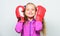 Boxer child workout, healthy fitness. knockout and energy. Sport success. little girl in boxing gloves punching. Sport