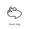 Boxer dog icon. Trendy modern flat linear vector Boxer dog icon