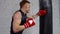 Boxer Exercise Punch Bag Sport Workout Back View