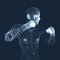 Boxer. Fighting Man. 3D Model of Man. Human Body Model. Body Scanning. View of Human Body.
