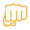 Boxer Fist Punch Icon Vector Outline Illustration