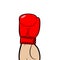 Boxer Hand in glove isolated. Sport illustration