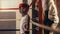 Boxer kid standing in the boxing ring