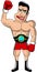 Boxer Mad Muscular Championship Belt Isolated