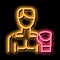 Boxer Man neon glow icon illustration