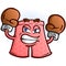 Boxer Shorts Cartoon Character Ready for a Boxing Match