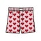 Boxer Shorts with hearts pattern isolated vector illustration