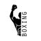 Boxer silhouette icon boxing club symbol vector illustration