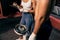 Boxer step on weight scale for boxing class designation. Impetus