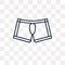 Boxer vector icon isolated on transparent background, linear Box