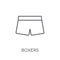 Boxers linear icon. Modern outline Boxers logo concept on white