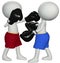 Boxers punch knockout in 3D boxing fight