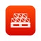 Boxes goods icon digital red