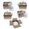 Boxes with packing material