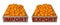 Boxes with tangerines with text import export