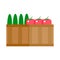 Boxes vegetables shipping container vector.