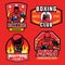 Boxing badge set