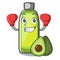 Boxing bag avocado oil shape of mascot