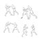 Boxing. Boxers fight duel Isolated on a white background. Black and white graphics. Vector illustration , boxer vector sketch