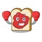 Boxing bread with jam character cartoon