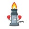 Boxing bunsen burner isolated with the cartoon