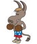 Boxing Cartoon Donkey
