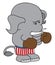 Boxing Cartoon Elephant