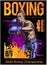 Boxing champ poster with boxer on black background