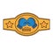 Boxing championship belt isolated icon