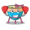 Boxing character cartoon percussion musical instrument timpani