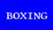Boxing cloud text effect blue isolated background