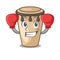 Boxing conga character cartoon style