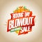 Boxing day blowout sale, mega discounts, vector web banner